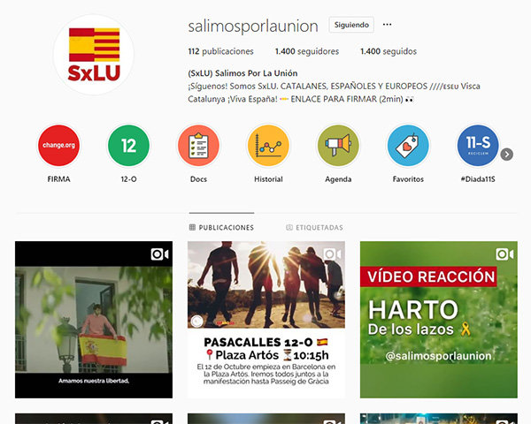 Salimos por la Unión instagram